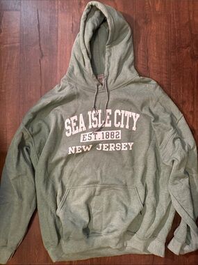 Olive Green "Sea Isle City" Pullover Hoodie